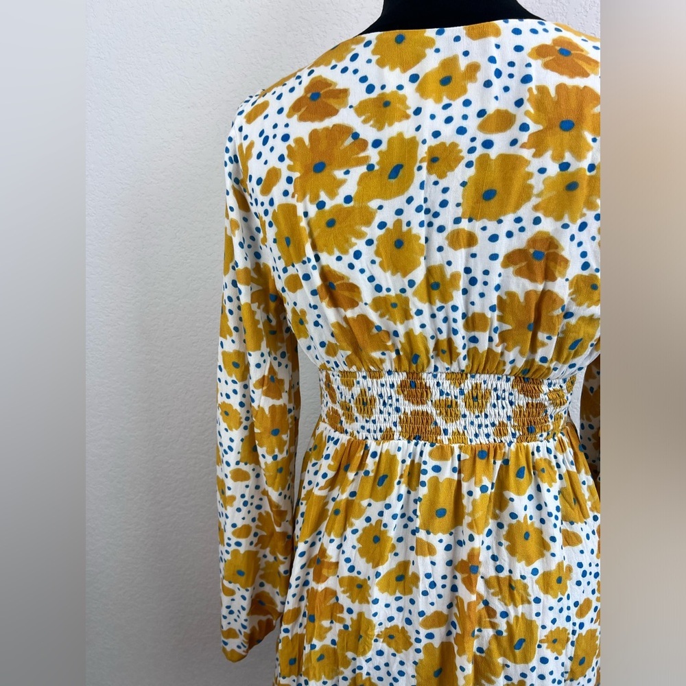 Vera For Anthropologie Buttercup Long Sleeve Elasticized Cuff Mini Dress Size S - Picture 6 of 11
